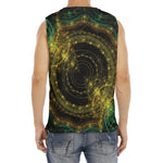 Steampunk Fractal Print Men's Fitness Tank Top