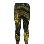 Steampunk Fractal Print Men's leggings