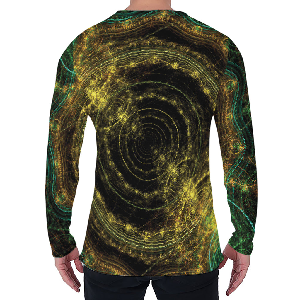 Steampunk Fractal Print Men's Long Sleeve T-Shirt