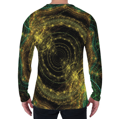 Steampunk Fractal Print Men's Long Sleeve T-Shirt