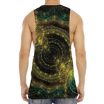 Steampunk Fractal Print Men's Muscle Tank Top
