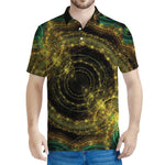 Steampunk Fractal Print Men's Polo Shirt