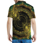 Steampunk Fractal Print Men's Polo Shirt