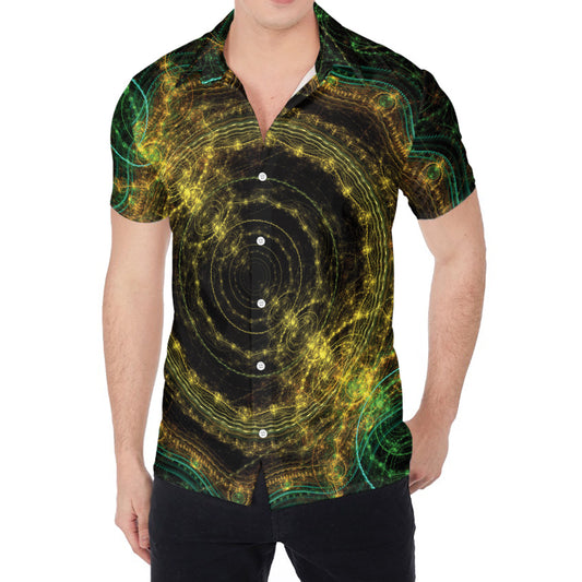 Steampunk Fractal Print Men's Shirt