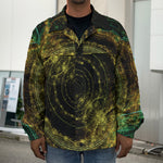 Steampunk Fractal Print Men's Shirt Jacket