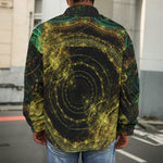 Steampunk Fractal Print Men's Shirt Jacket