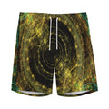 Steampunk Fractal Print Men's Athletic Shorts