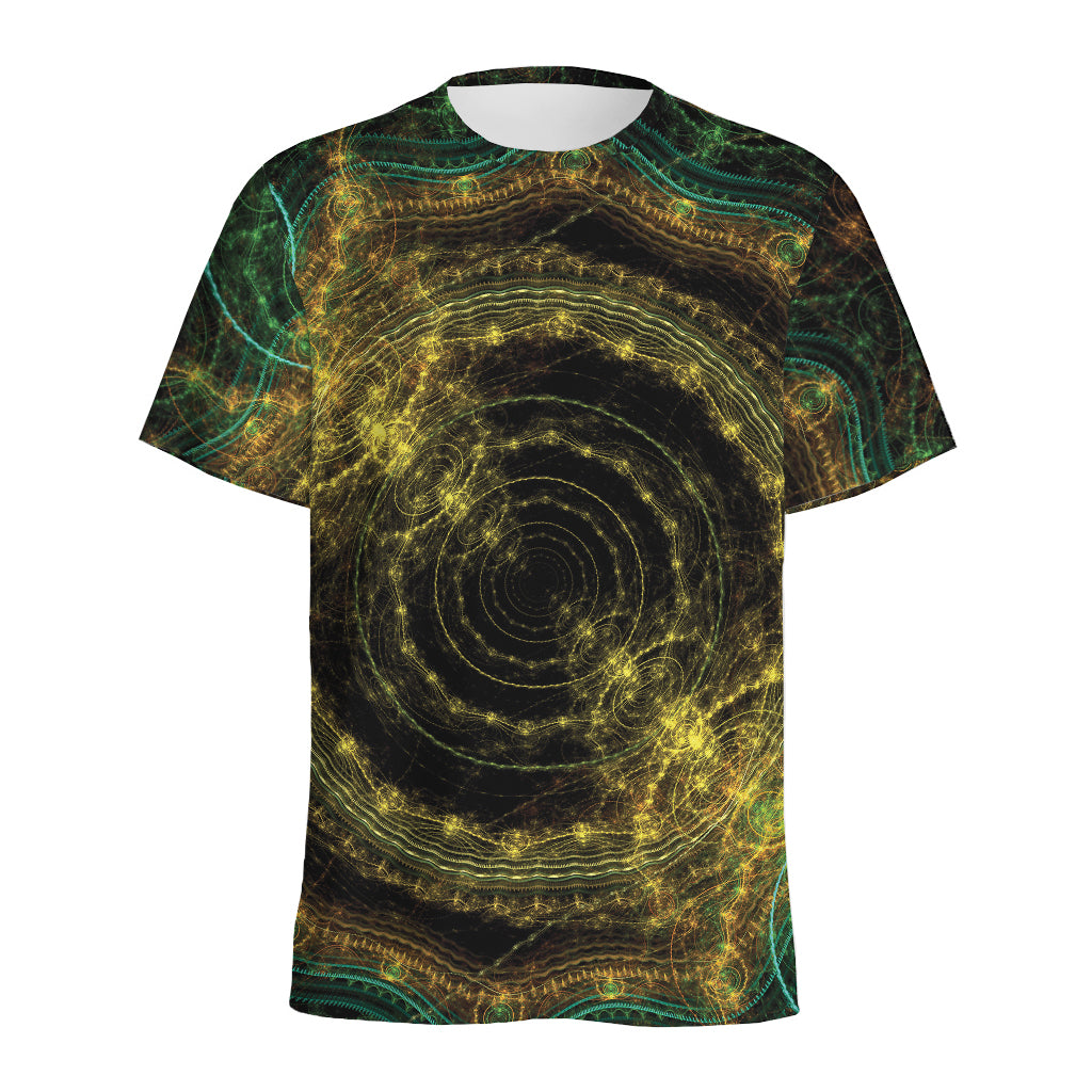 Steampunk Fractal Print Men's Sports T-Shirt