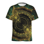 Steampunk Fractal Print Men's Sports T-Shirt