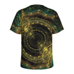 Steampunk Fractal Print Men's Sports T-Shirt