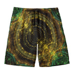 Steampunk Fractal Print Men's Swim Trunks