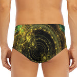 Steampunk Fractal Print Men's Triangle Swim Briefs