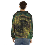 Steampunk Fractal Print Men's Velvet Pullover Hoodie