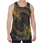 Steampunk Fractal Print Men's Velvet Tank Top