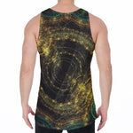 Steampunk Fractal Print Men's Velvet Tank Top