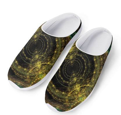 Steampunk Fractal Print Mesh Casual Shoes