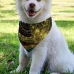 Steampunk Fractal Print Over The Collar Dog Bandana