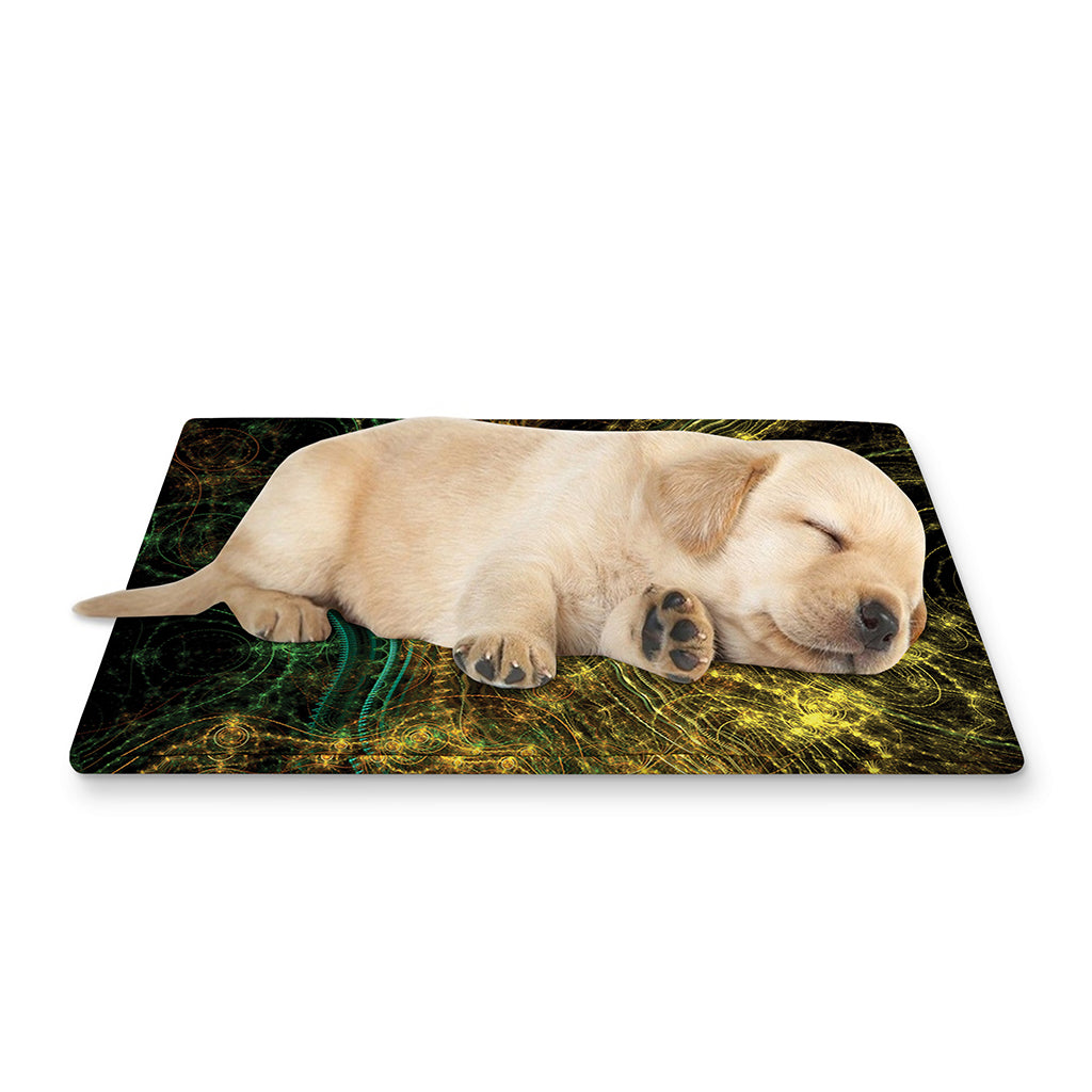 Steampunk Fractal Print Pet Cooling Mat Cover