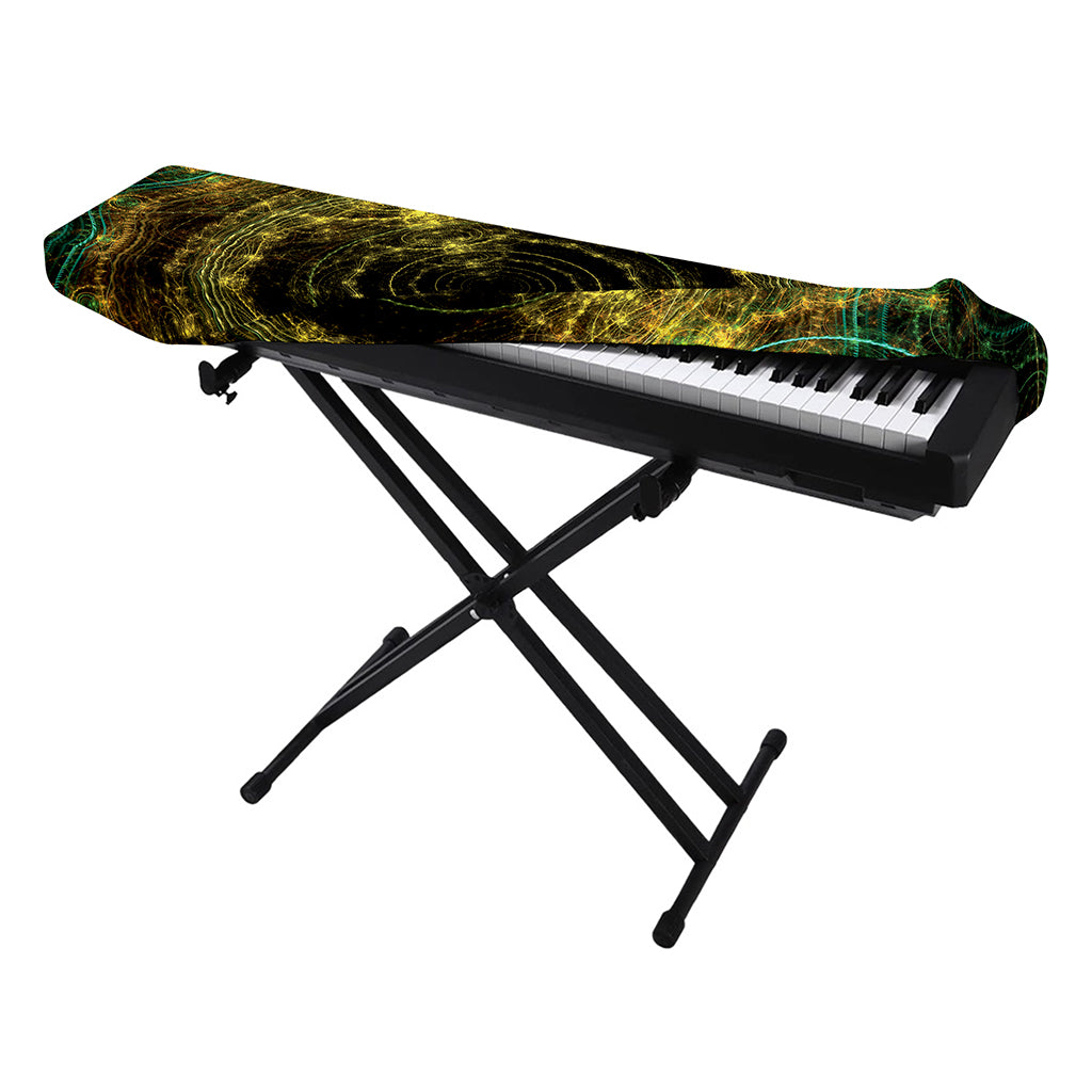 Steampunk Fractal Print Piano Keyboard Cover