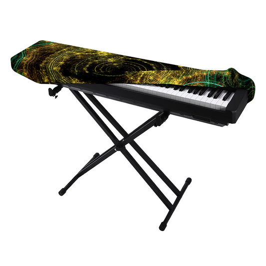 Steampunk Fractal Print Piano Keyboard Cover