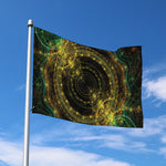 Steampunk Fractal Print Polyester Flag
