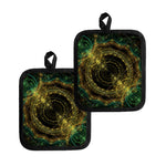 Steampunk Fractal Print Pot Holders