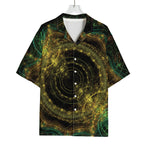 Steampunk Fractal Print Rayon Hawaiian Shirt