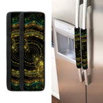 Steampunk Fractal Print Refrigerator Handle Covers