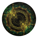 Steampunk Fractal Print Round Blanket
