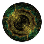 Steampunk Fractal Print Round Floor Mat