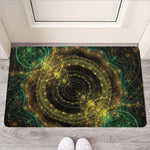 Steampunk Fractal Print Rubber Doormat