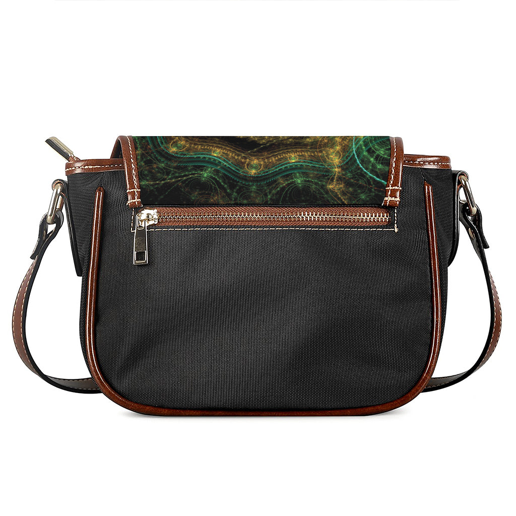 Steampunk Fractal Print Saddle Bag