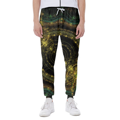 Steampunk Fractal Print Scuba Joggers