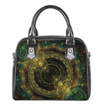 Steampunk Fractal Print Shoulder Handbag