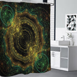 Steampunk Fractal Print Shower Curtain