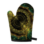 Steampunk Fractal Print Single Oven Mitt