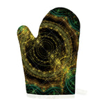 Steampunk Fractal Print Single Oven Mitt