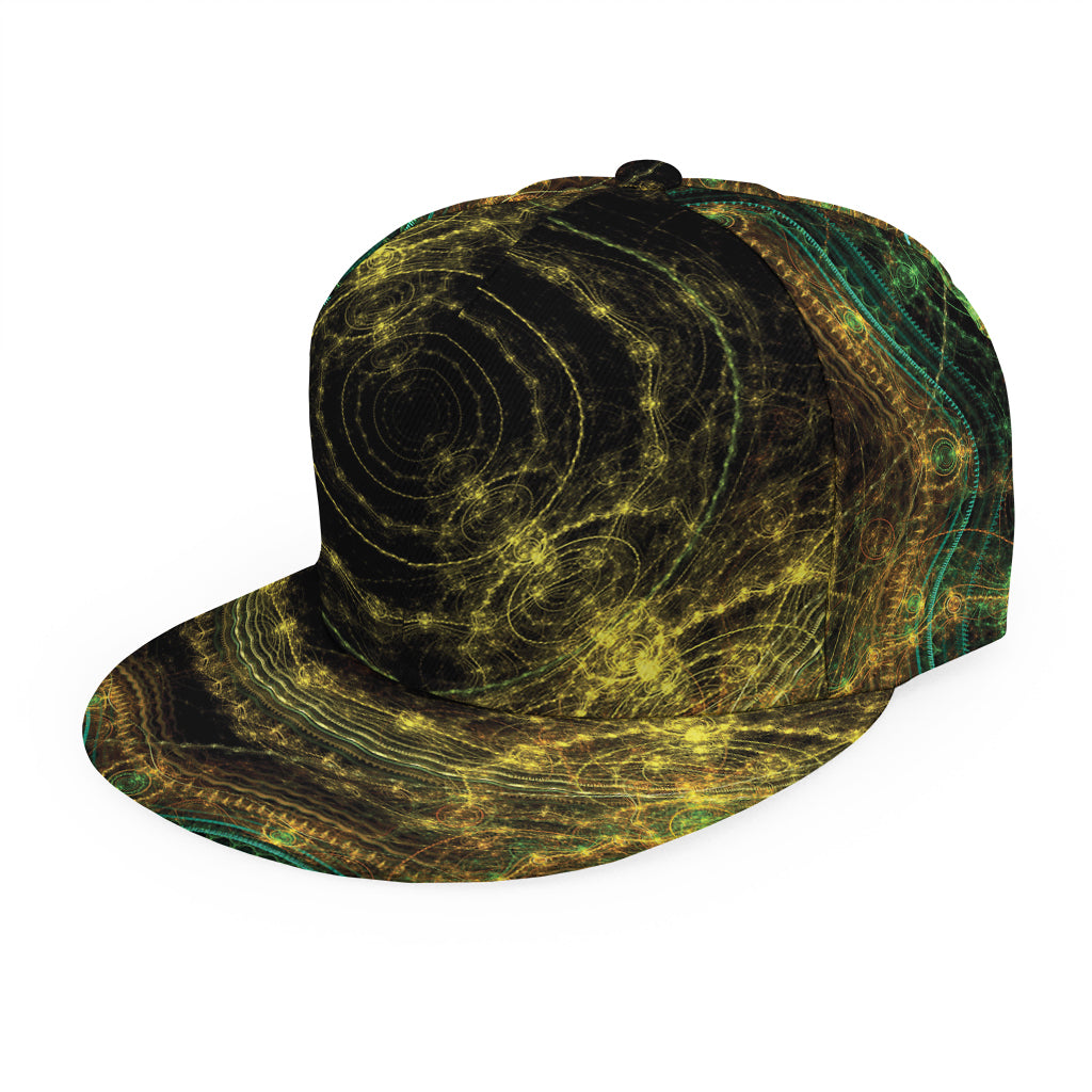 Steampunk Fractal Print Snapback Cap