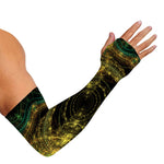 Steampunk Fractal Print Sun Protection Arm Sleeves