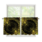 Steampunk Fractal Print Tier Curtains