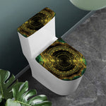 Steampunk Fractal Print Toilet Lid And Tank Cover Set