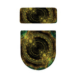 Steampunk Fractal Print Toilet Lid And Tank Cover Set