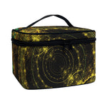 Steampunk Fractal Print Travel Makeup Bag
