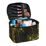 Steampunk Fractal Print Travel Makeup Bag