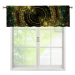 Steampunk Fractal Print Window Valance