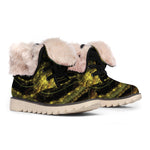 Steampunk Fractal Print Winter Boots