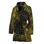 Steampunk Fractal Print Women's Bathrobe