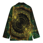 Steampunk Fractal Print Women's Blazer