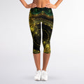 Steampunk Fractal Print Women's Capri Leggings
