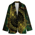 Steampunk Fractal Print Women's Cotton Blazer